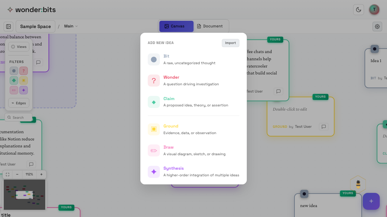 The type picker showing Ground in the advanced section